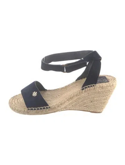 Pre-owned Tory Burch Suede Espadrilles In Blue