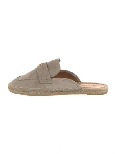 Pre-owned Tory Burch Suede Espadrilles In Neutrals