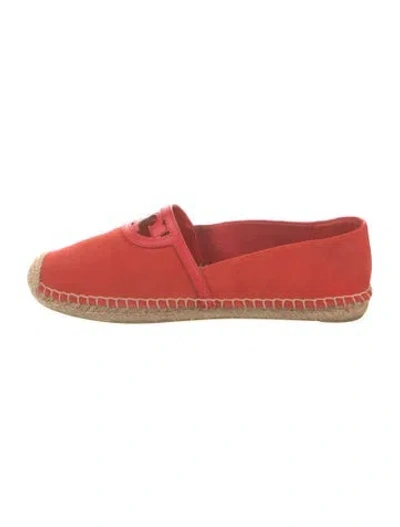 Pre-owned Tory Burch Suede Espadrilles In Orange