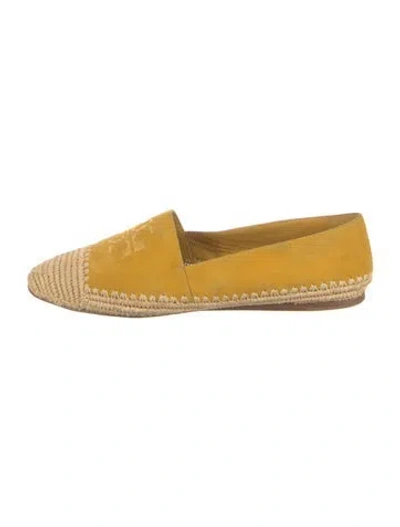 Pre-owned Tory Burch Suede Espadrilles In Yellow