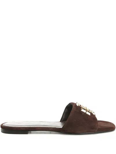 TORY BURCH SUEDE FLAT SANDALS