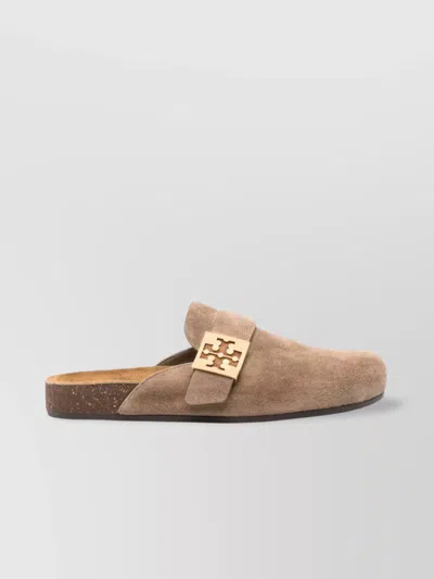 Tory Burch Suede Flat Sole Slip-on Mule