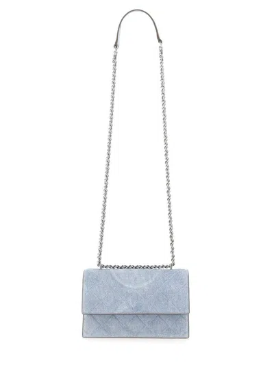 Tory Burch Suede "fleming" Bag In Blue