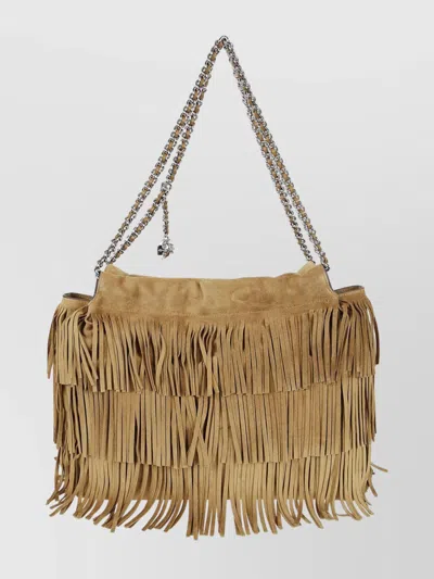 TORY BURCH SUEDE HOBO BAG CHAIN STRAP