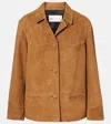 Tory Burch Panelled Suede Jacket In Brown