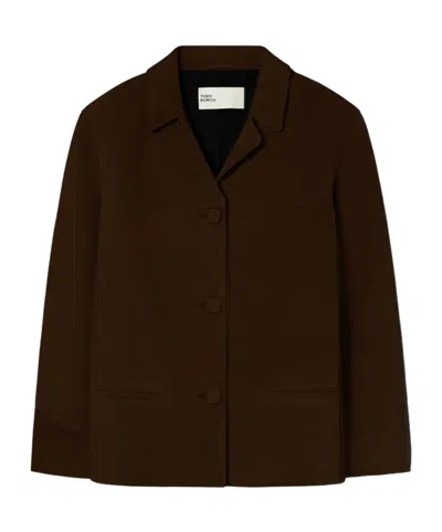 Tory Burch Suede Jacket In Brown