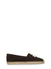 Tory Burch Round Toe Suede Espadrilles With Espadrille Sole In Multi