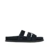 Tory Burch Ines Sport Suede Slides In Blue