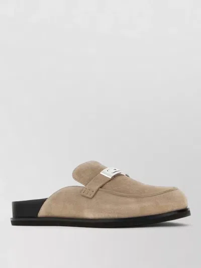 Tory Burch Suede Leather Mules In Brown