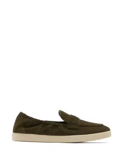 Tory Burch Ballet Sport Suede Loafers In Green