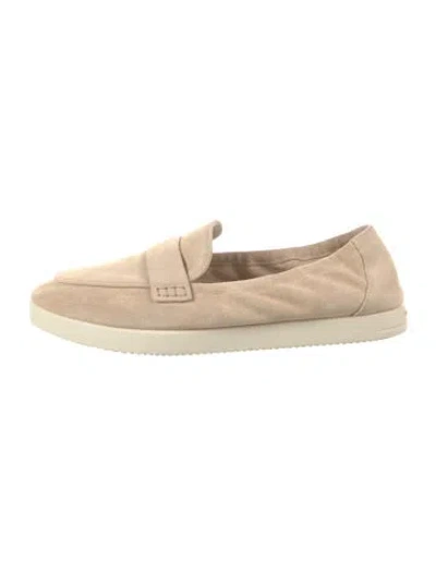Pre-owned Tory Burch Suede Loafers In Neutral
