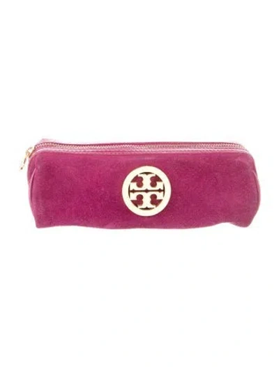 Pre-owned Tory Burch Suede Mini Pouch In Pink