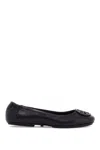 Tory Burch Suede Minnie Travel Ballet Flats In Black