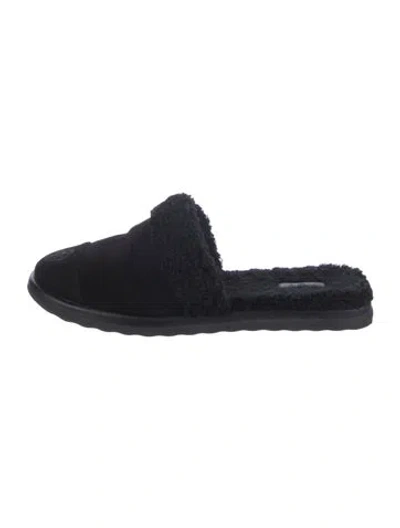 Pre-owned Tory Burch Suede Mules In Black