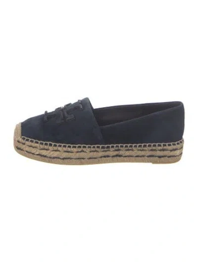 Pre-owned Tory Burch Suede Mules In Blue