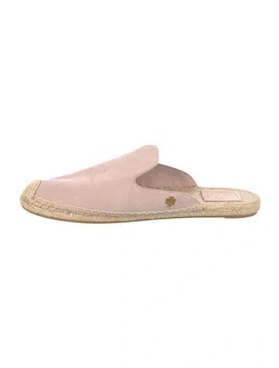 Pre-owned Tory Burch Suede Mules In Grey