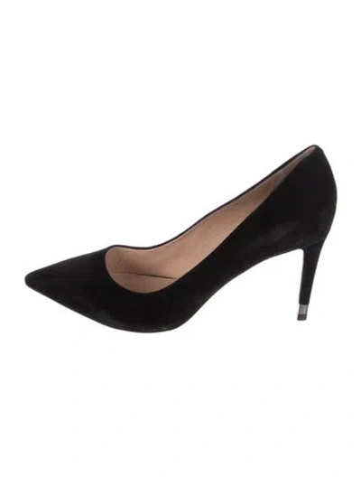 Pre-owned Tory Burch Suede Pumps In Black
