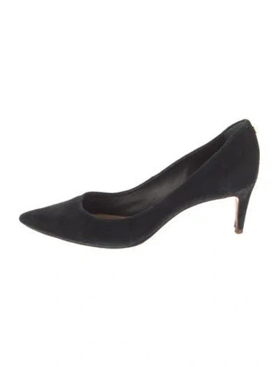 Pre-owned Tory Burch Suede Pumps In Black