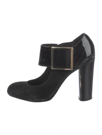 Pre-owned Tory Burch Suede Pumps In Black