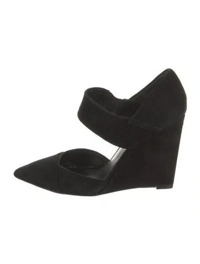 Pre-owned Tory Burch Suede Pumps In Black