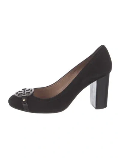 Pre-owned Tory Burch Suede Pumps In Black