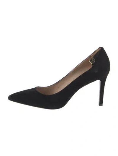 Pre-owned Tory Burch Suede Pumps In Black