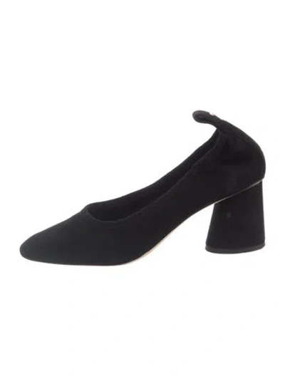 Pre-owned Tory Burch Suede Pumps In Black