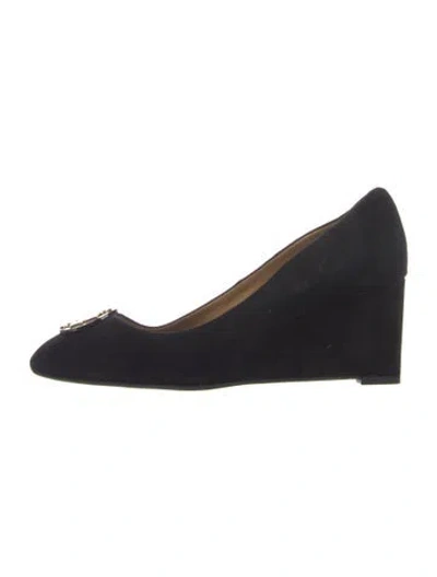 Pre-owned Tory Burch Suede Pumps In Black