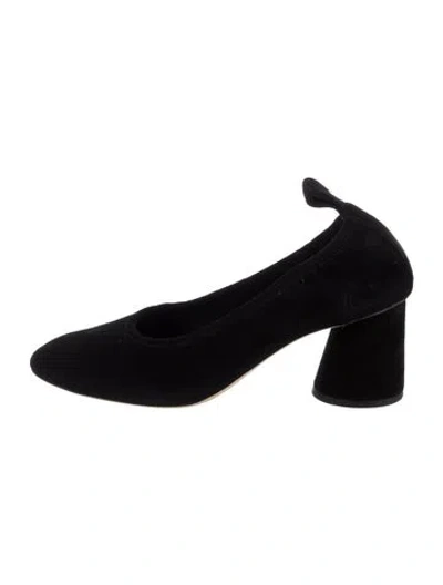 Pre-owned Tory Burch Suede Pumps In Black