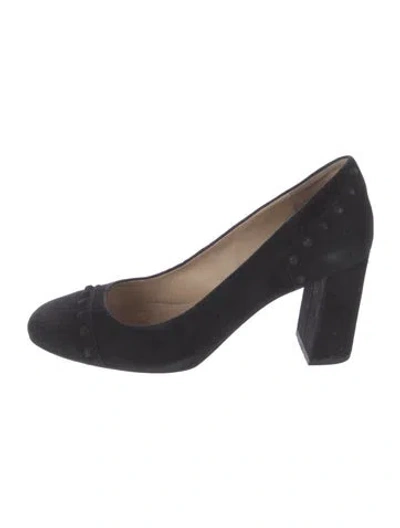 Pre-owned Tory Burch Suede Pumps In Blue