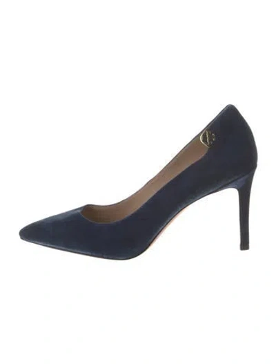 Pre-owned Tory Burch Suede Pumps In Blue