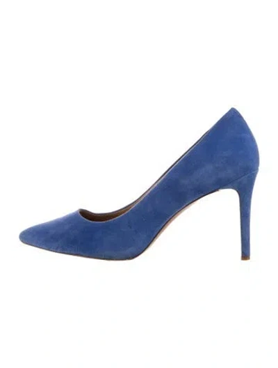 Pre-owned Tory Burch Suede Pumps In Blue