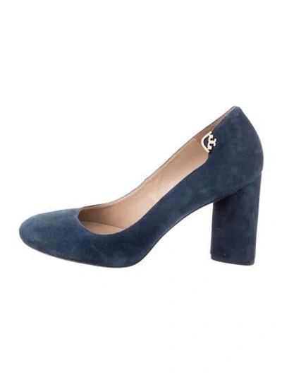 Pre-owned Tory Burch Suede Pumps In Blue