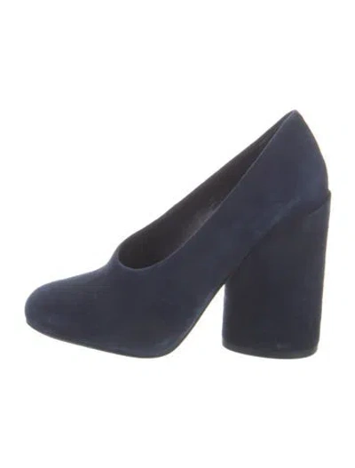 Pre-owned Tory Burch Suede Pumps In Blue