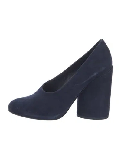 Pre-owned Tory Burch Suede Pumps In Blue