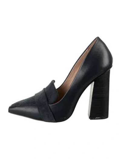 Pre-owned Tory Burch Suede Pumps In Blue