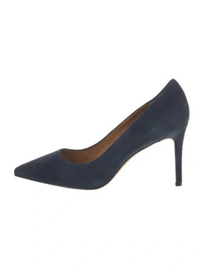 Pre-owned Tory Burch Suede Pumps In Blue