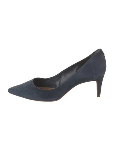 Pre-owned Tory Burch Suede Pumps In Blue