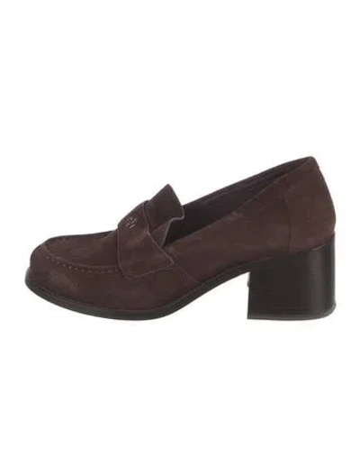 Pre-owned Tory Burch Suede Pumps In Brown