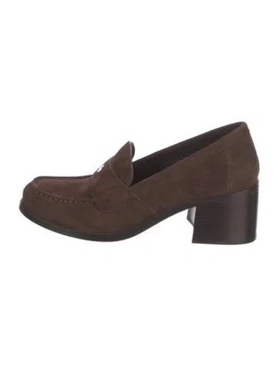 Pre-owned Tory Burch Suede Pumps In Brown