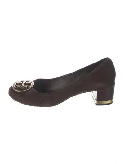 Pre-owned Tory Burch Suede Pumps In Brown