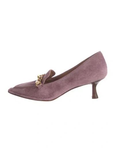 Pre-owned Tory Burch Suede Pumps In Pink