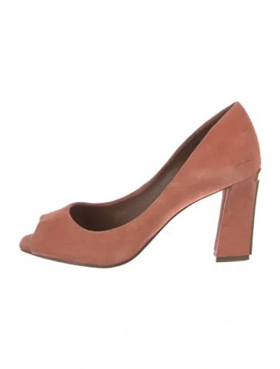 Pre-owned Tory Burch Suede Pumps In Pink