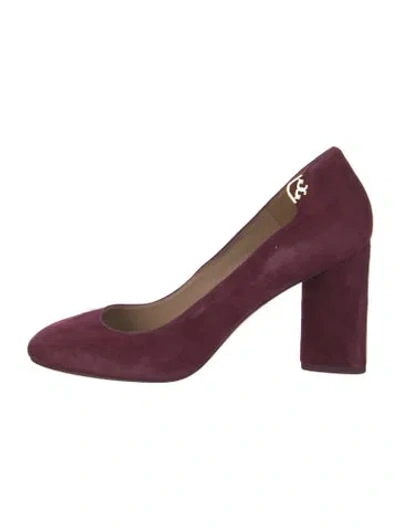 Pre-owned Tory Burch Suede Pumps In Purple