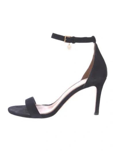 Pre-owned Tory Burch Suede Sandals In Blue