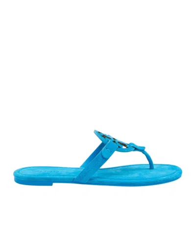 Tory Burch Suede Sandals In Blue