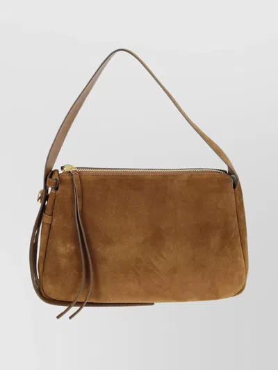 Tory Burch Suede Shoulder Bag Adjustable Strap Detail