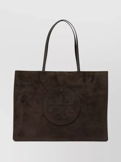 TORY BURCH SUEDE SHOULDER BAGS WITH DUAL TOP HANDLES