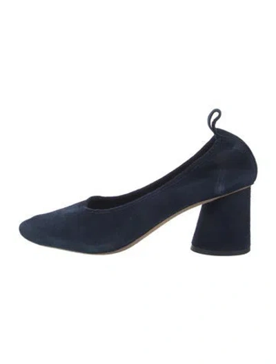 Pre-owned Tory Burch Suede Slingback Pumps In Blue