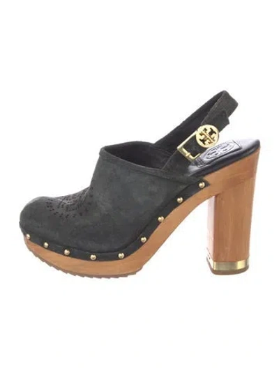 Pre-owned Tory Burch Suede Slingback Pumps In Multi
